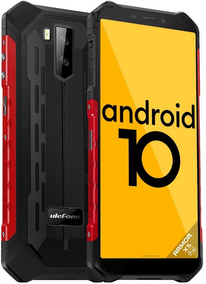 Ulefone Armor X5, 4G Móvil Antigolpes Baratos, MTK6763 Octa-Core 3GB RAM  32GB ROM, Android 9.0 5.5 ”IP68 Impermeable Moviles Todoterreno, Dual SIM,  5000mAh Batería, Desbloqueo Facial NFC Naranja : .es: Electrónica