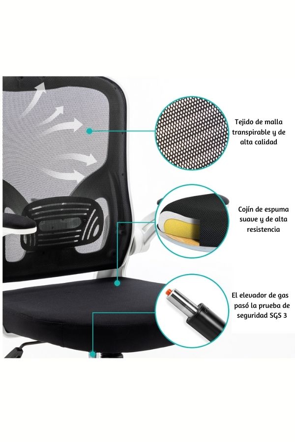 Silla de escritorio ergonómica Durable Juvenil Trébol – Intercaster