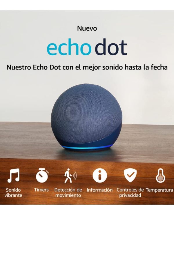 Nuevo Echo Dot Con Reloj (5.ª Generación, Modelo 2022), Parlante  Inteligente Con Reloj Y Alexa