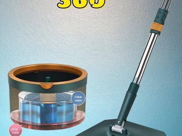 Trapeador 360° con balde centrifugador y escobilla lavar mopa