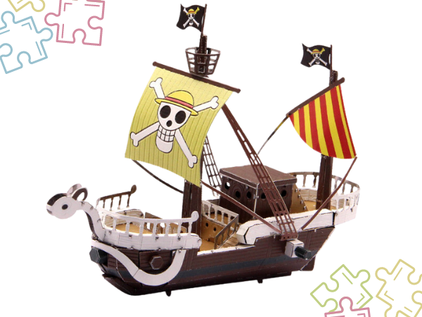 Barco pirata serpiente - Armable 3D