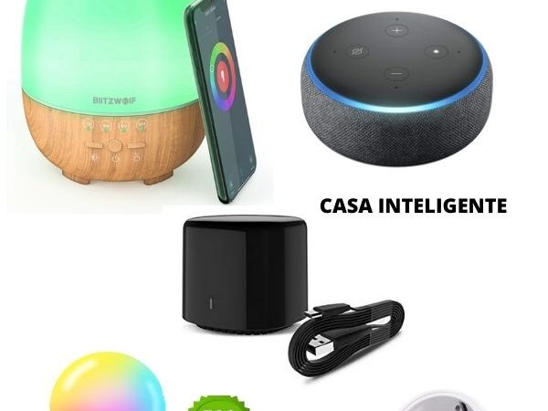 KIT SMART COMFORT: Alexa Echo dot 3ra generación / Foco inteligente / Control universal inalámbrico / Enchufe inteligente / Difusor inteligente