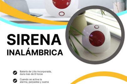 Sirena Inalámbrica Alarma de Seguridad Interior