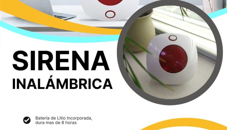 Sirena Inalámbrica Alarma de Seguridad Interior